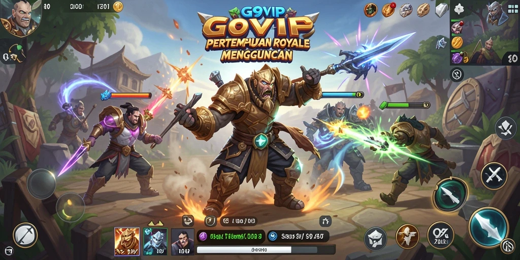 Tampilan gameplay menarik dari G9VIP dalam pertempuran Battle Royale.