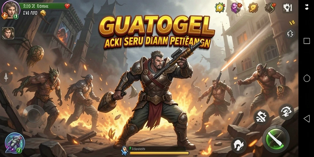 Tampilan menarik dari gameplay Action GUATOGEL yang mendebarkan.