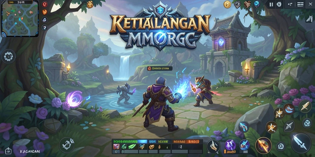 Tangkapan layar gameplay KAGANDAN yang menunjukkan pertarungan epik antar pemain.