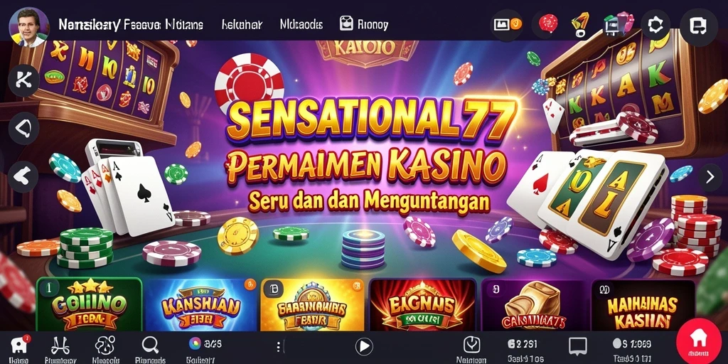 Tampilan gameplay seru di SENSATIONAL77 dengan berbagai pilihan permainan Kasino.
