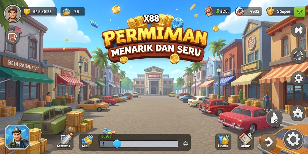 Tampilan gameplay X88 yang mengasyikkan dan strategis.